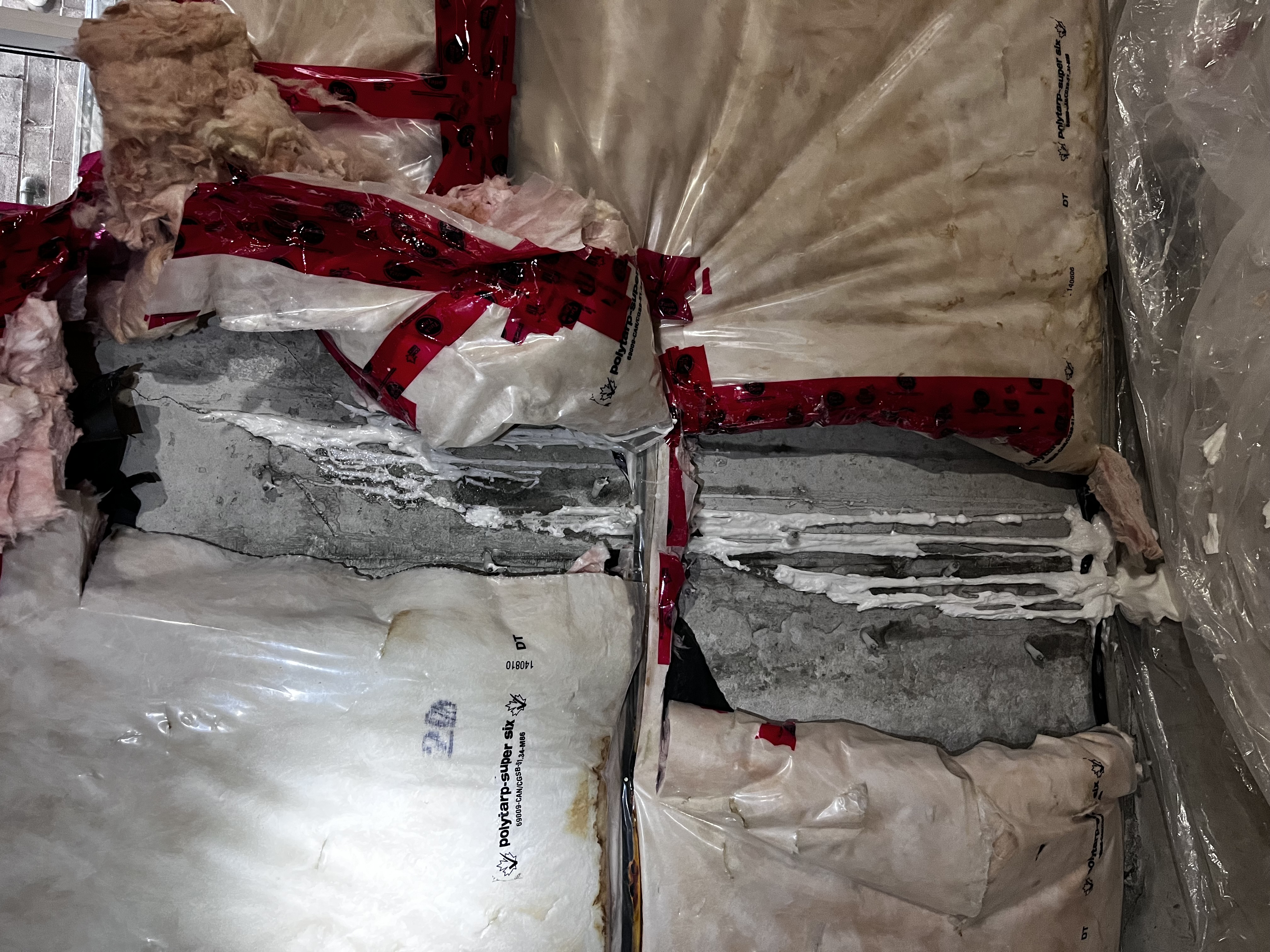 After: Sealed foundation Crack with polyurethane injection