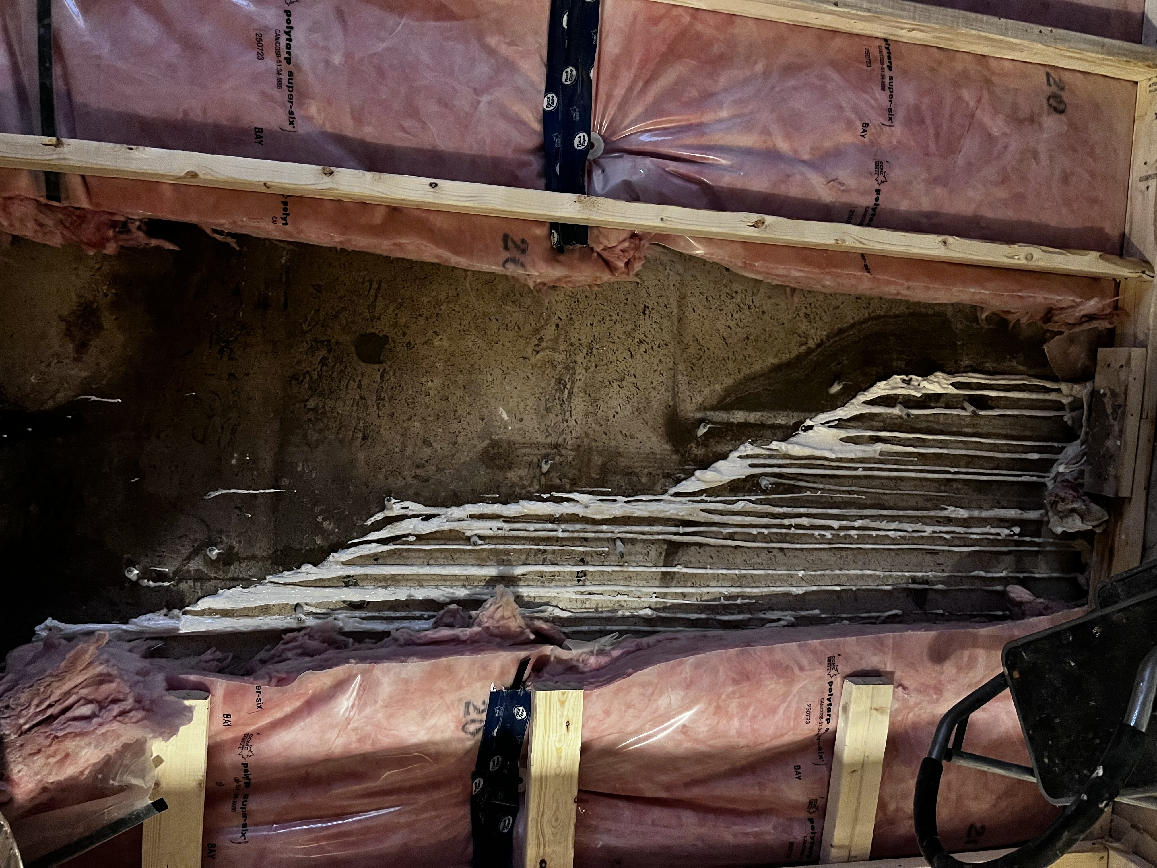 After: Sealed foundation Crack with polyurethane injection