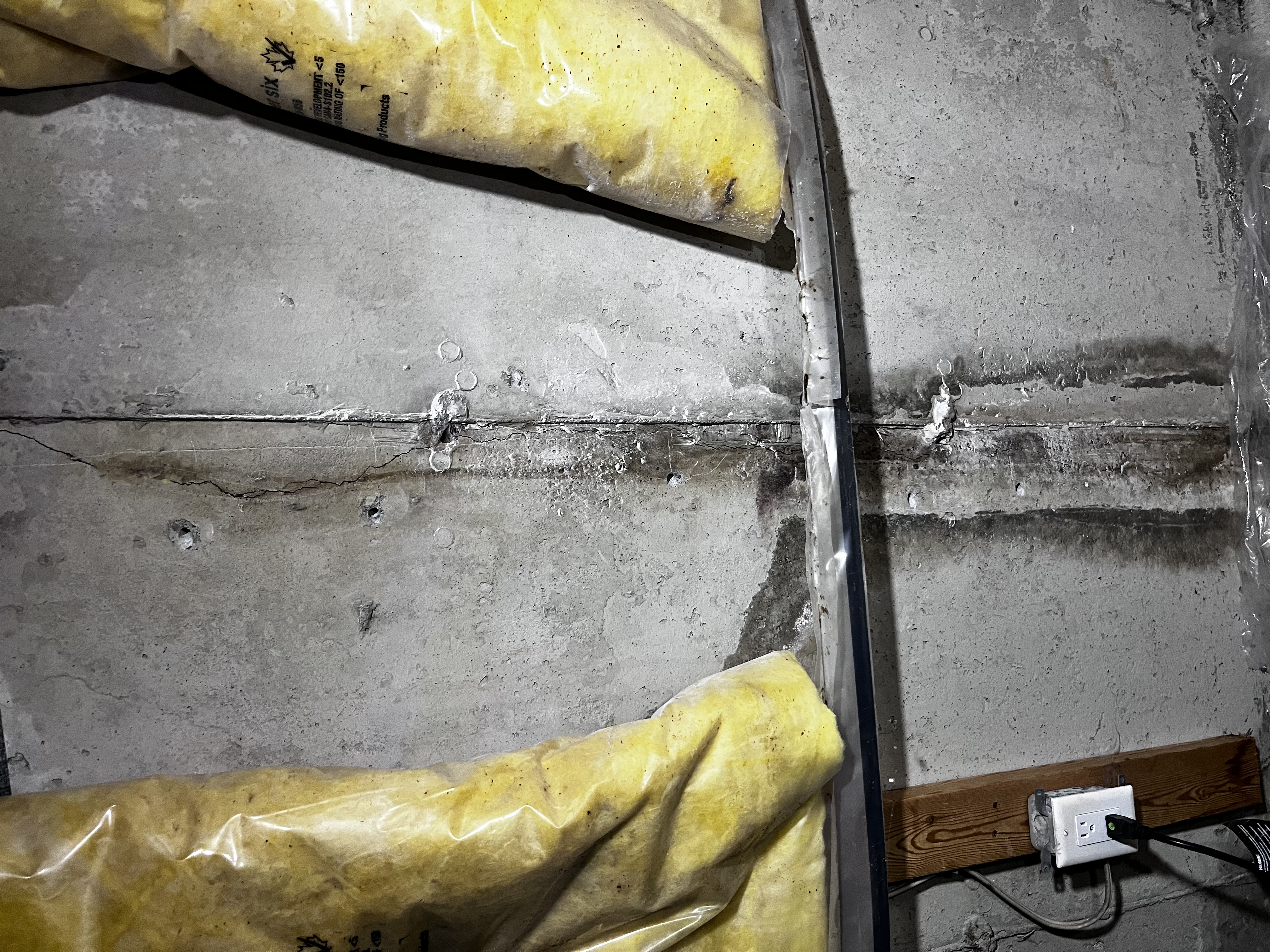 Before: Structural crack in foundation